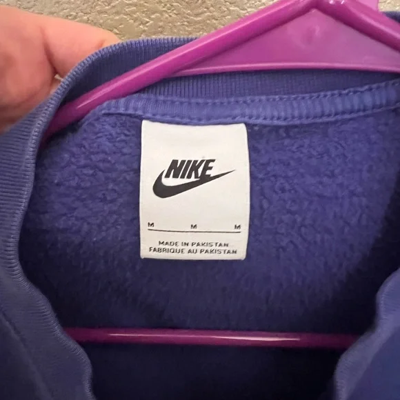 Nike Women's Royal Blue Cropped Hoodie - Picture 2 of 2